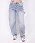 carpenter balloon stretch jeans blue