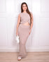 Maya knitted two piece taupe