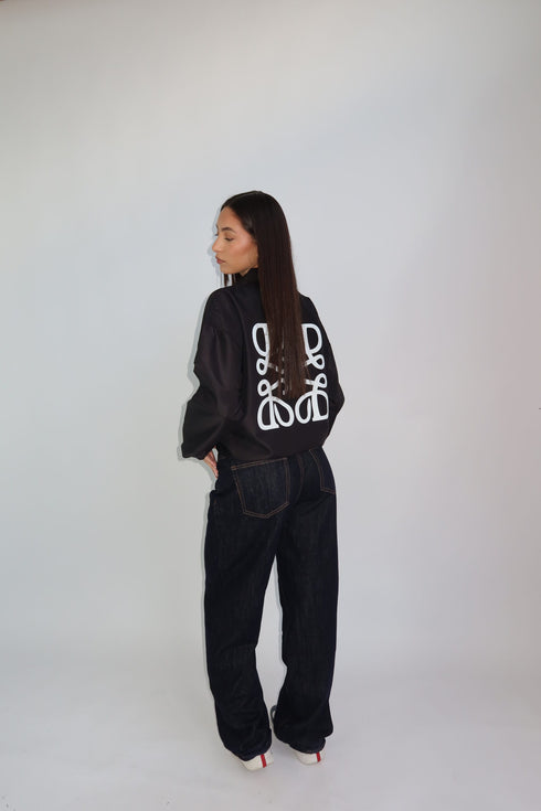 Priority monogram windjacket black