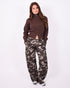 zipper knit vest brown