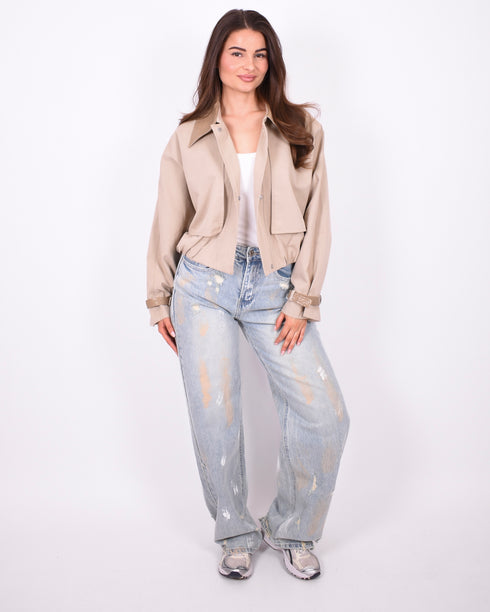 nyra trench jacket creme