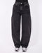 dark grey barrel cargo stretch jeans