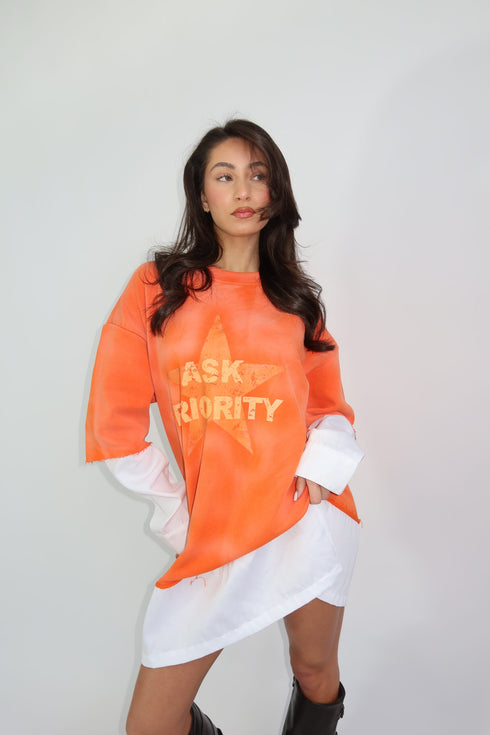 Priority sweaterdress orange