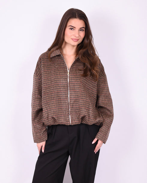 checked bomberjacket brown