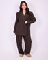 bibi boxy fit blazer brown
