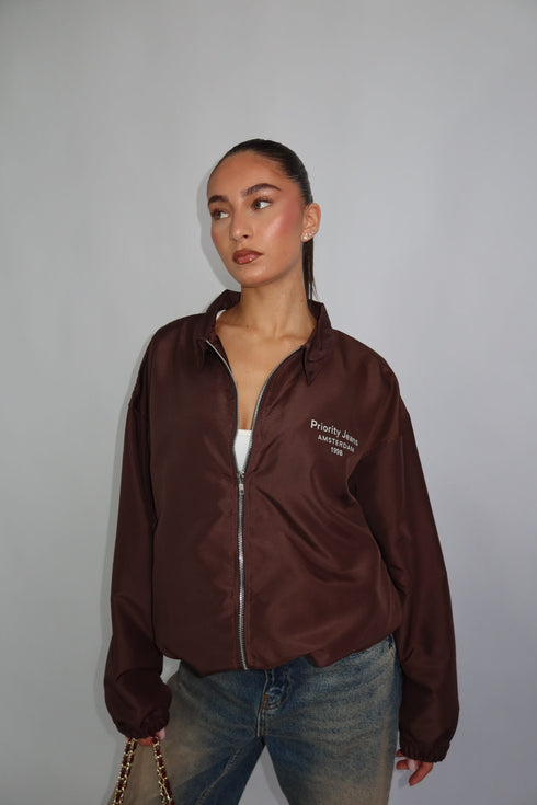 priority jeans windjacket brown