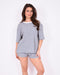 Striped Crochet set blue