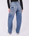 bum denim patch stretch jeans