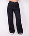 wide leg stretch jeans dark blue