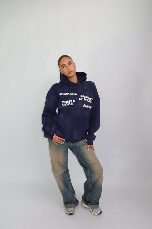 priority AMS-LDN hoodie navy