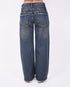 Double waist stretch jeans vintage blue