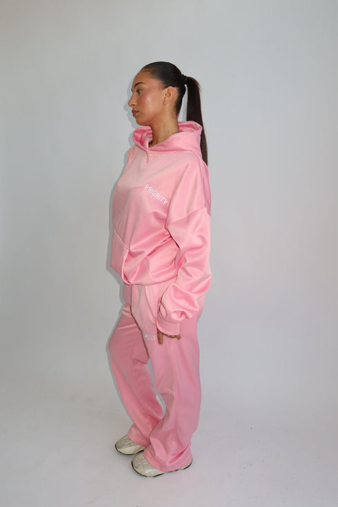 Priority sporty logo tracksuit pink