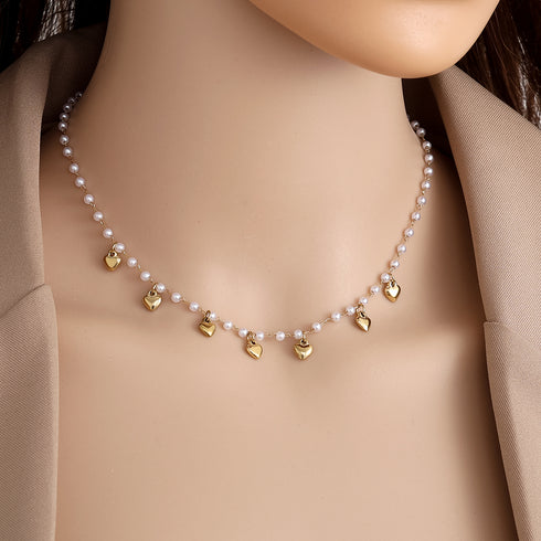 Pearl heart necklace