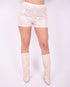 jazz sequin short beige
