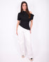 tall wide leg stretch jeans white