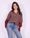 longsleeve striped shirt bordeaux