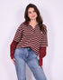 longsleeve striped shirt bordeaux