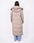 maxi puffer coat taupe