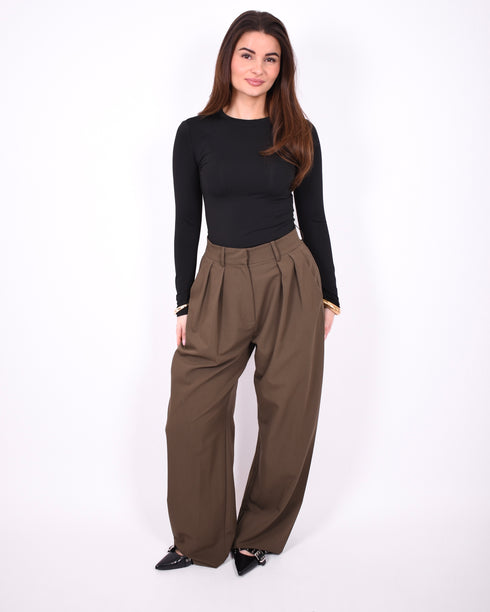 Pleated pantalon kaki 2.0