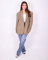 oversized wool blazer beige