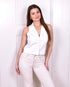 Gilet top wit