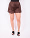 Lace short brown
