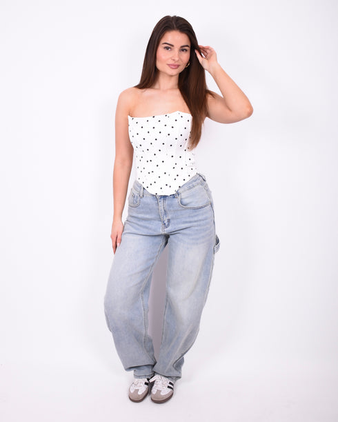 carpenter balloon stretch jeans blue