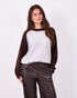 Raglan knit sweater Brown