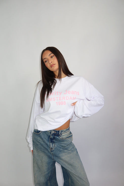 priority amsterdam longsleeve white/pink