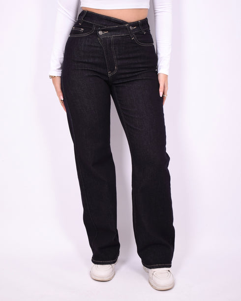 terry cross stretch jeans dark blue