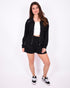 Lined summer tracksuit black