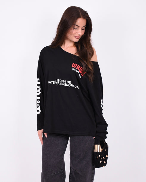 Off shoulder longsleeve black