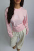 priority monogram snatched longsleeve pink