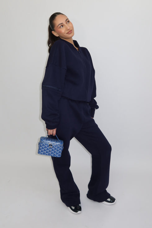 priority bomber jacket set navy