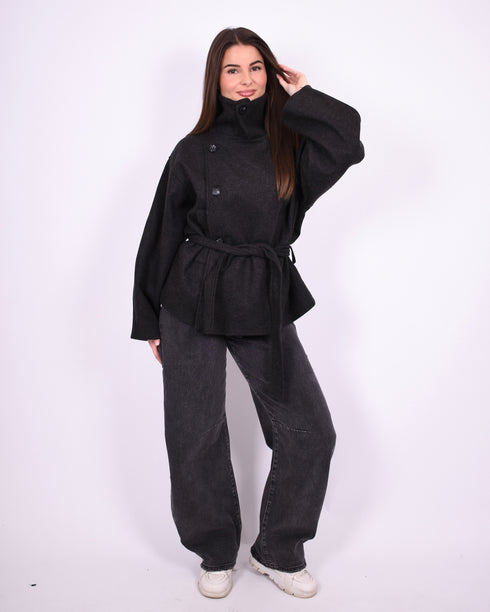 Col trenchcoat dark grey