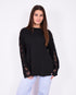 Lace detail longsleeve black