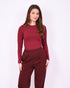Basic long sleeve top Bordeaux