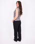 mae checkered top grey