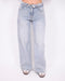 Foldover Wide leg stretch jeans
