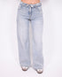 Foldover Wide leg stretch jeans