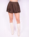 Satin balloon skort Brown