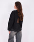 Lace split longsleeve black