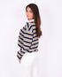 striped polo longsleeve kaki/navy