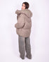 Puffer coat taupe