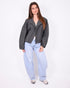checkered bomber windjacket black