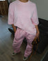 Distressed jogger pink