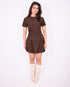 Balloon dress brown