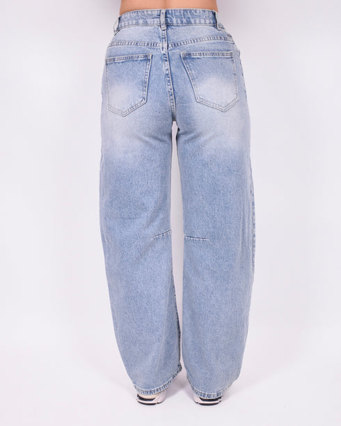 Petit barrel stretch jeans light Blue