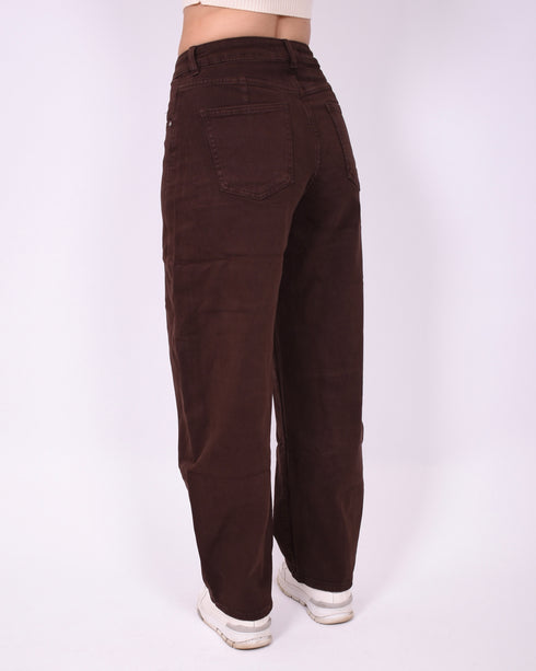 petit balloon stretch jeans brown