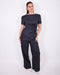 Pinstripe two piece navy